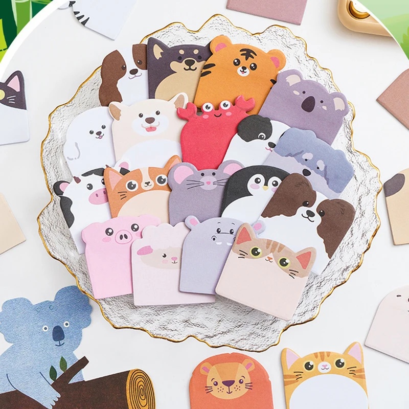 Memo Pad Sticky - 240pcs Lovely Animal Shaped Blank Sticky