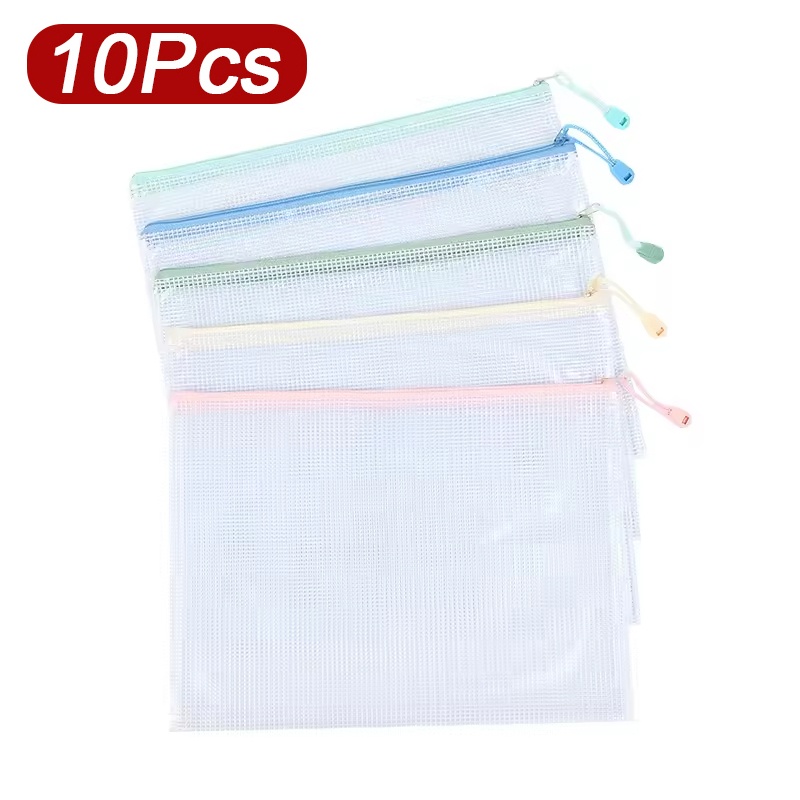 5-30 Pcs Document Zipper Mesh  - Is Stationery Office Supply ulasan dan harga