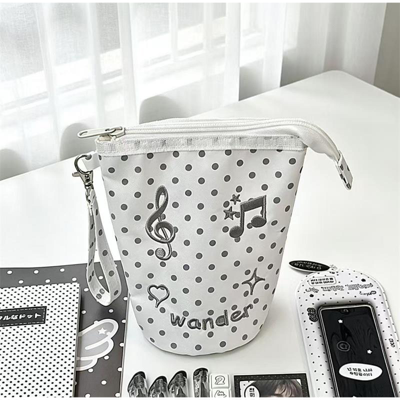 Kawaii Polka Dot Music Note Em - Pencil Case Large ulasan dan harga