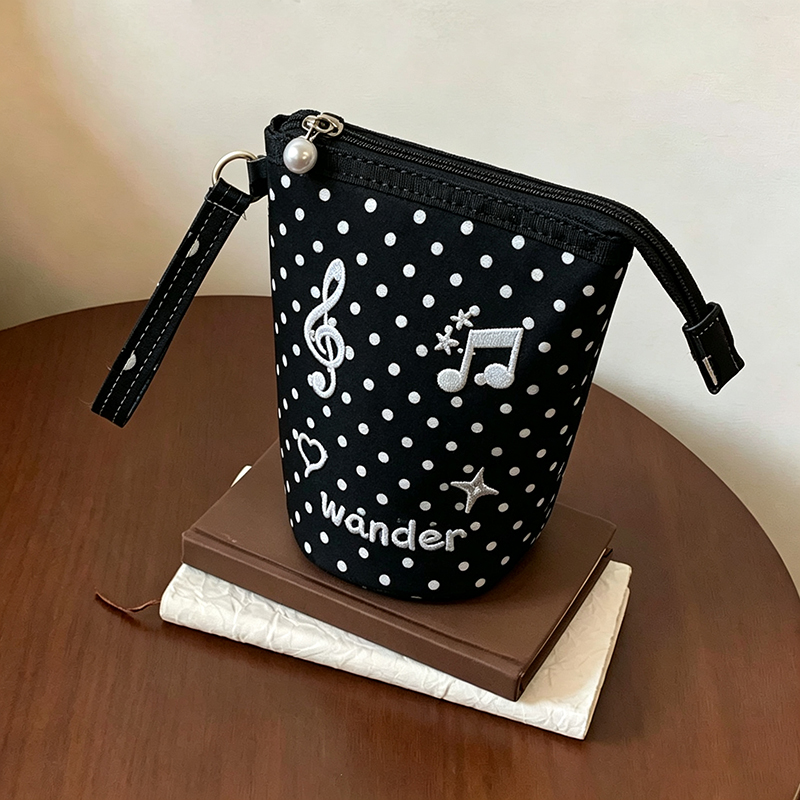 Kawaii Polka Dot Music Note Em - Pencil Case Large ulasan dan harga