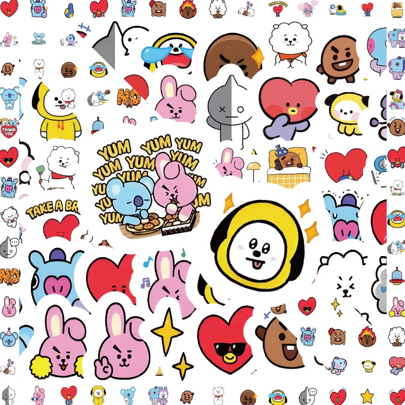 BT21 koya RJ tata Shooky Mang  - Memo Pad Sticky ulasan dan harga