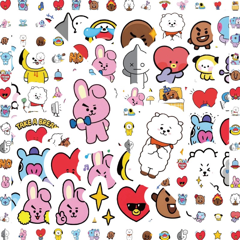 BT21 koya RJ tata Shooky Mang  - Memo Pad Sticky ulasan dan harga