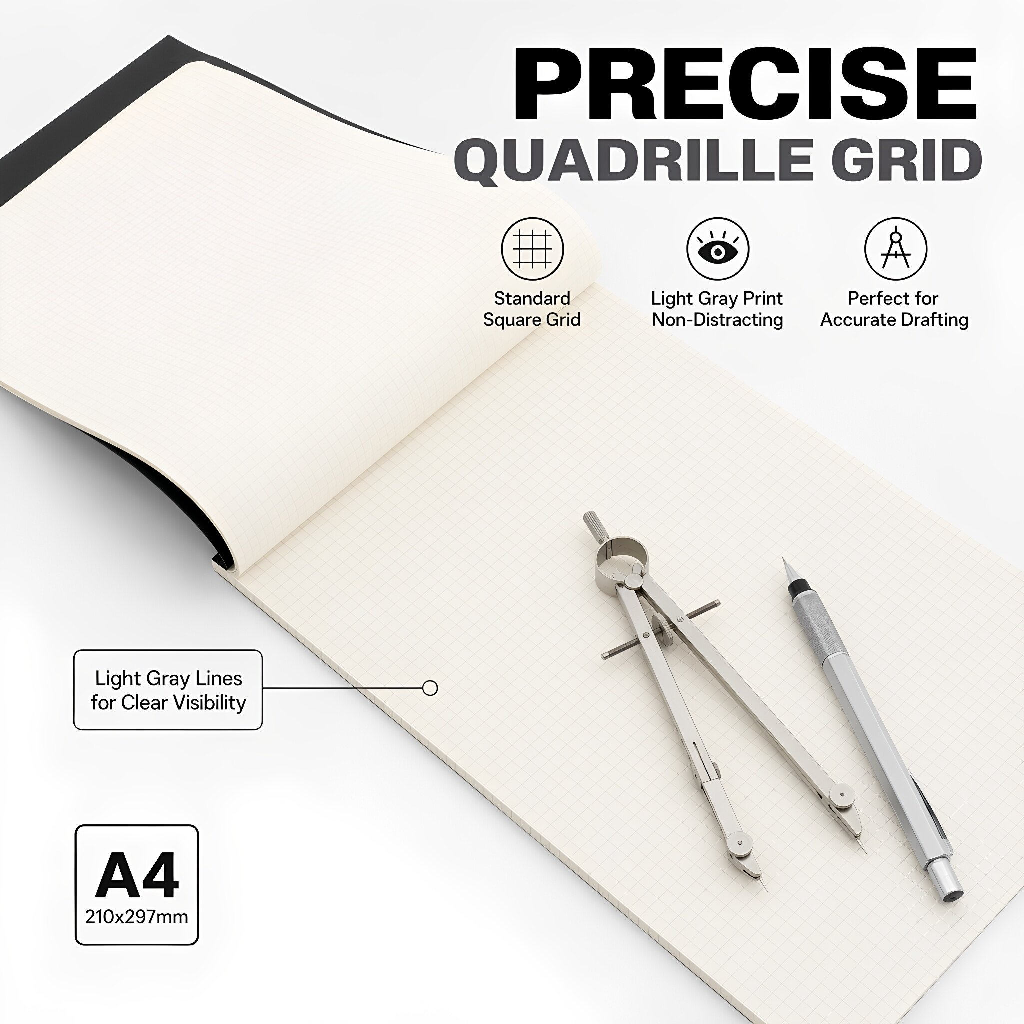 80Sheets A4 Graph Paper Pad Qu - Graph Paper Pad ulasan dan harga