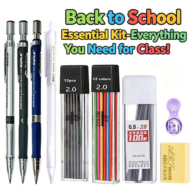 2-9PCS Mechanical Pencil Set 2 - Staedtler Pencil Lumocolor ulasan dan harga