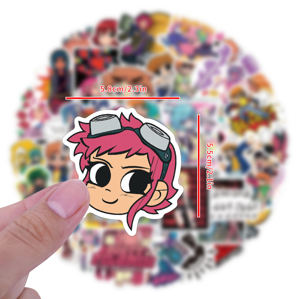 55pcs Cute Scott Pilgrim stick - Memo Pad Sticky ulasan dan harga