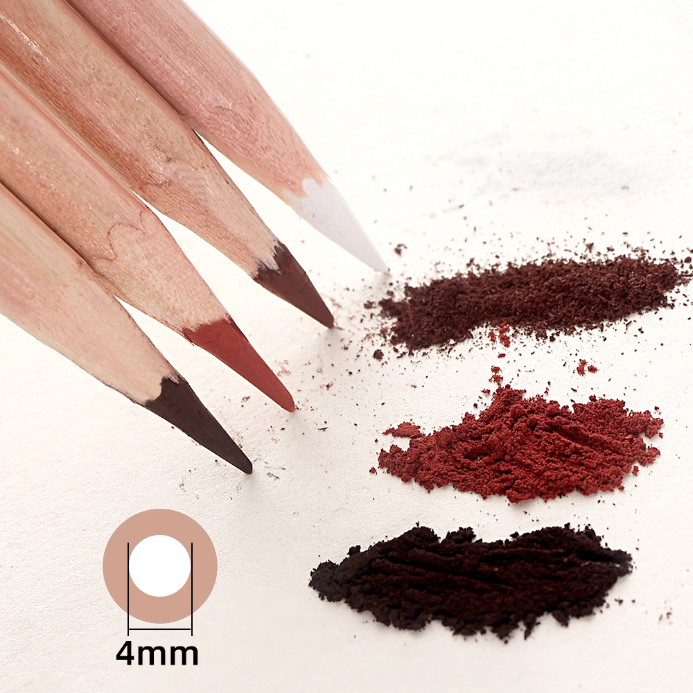 4Pcs Professional Sketch Charc - Highlighter Set Pastel ulasan dan harga