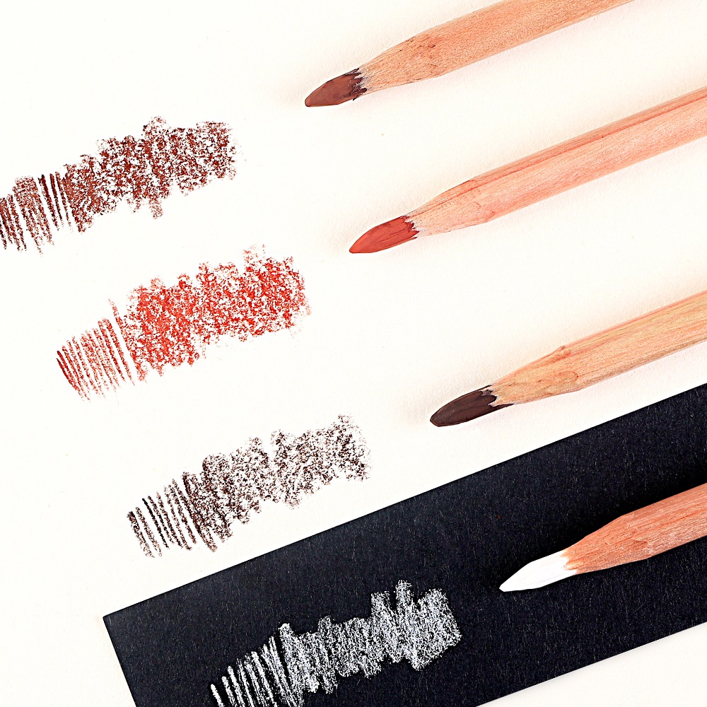 4Pcs Professional Sketch Charc - Highlighter Set Pastel ulasan dan harga