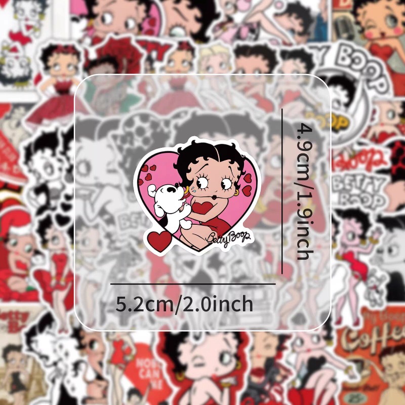New 50PCS Betty Boop Sticker A - Memo Pad Sticky ulasan dan harga