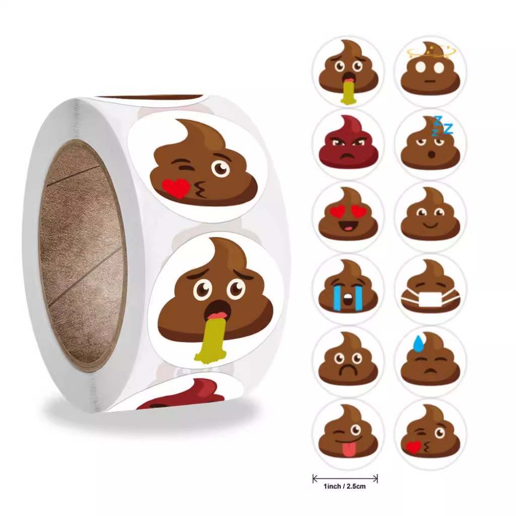 100-500pcs Funny Poop Cartoon  - Memo Pad Sticky ulasan dan harga