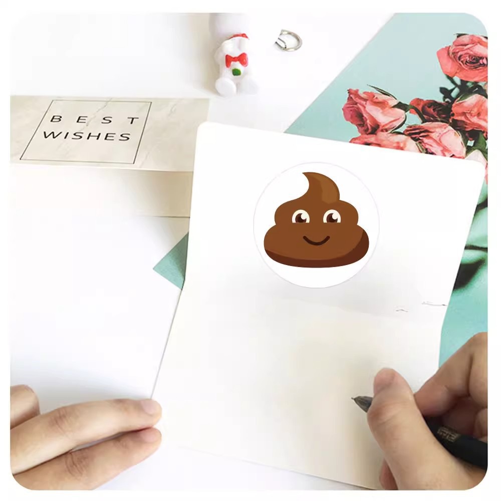 100-500pcs Funny Poop Cartoon  - Memo Pad Sticky ulasan dan harga