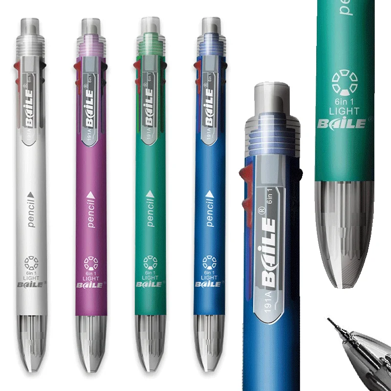 4/12Pcs 6 in 1 MultiColor Pen  - Staedtler Pencil Lumocolor ulasan dan harga