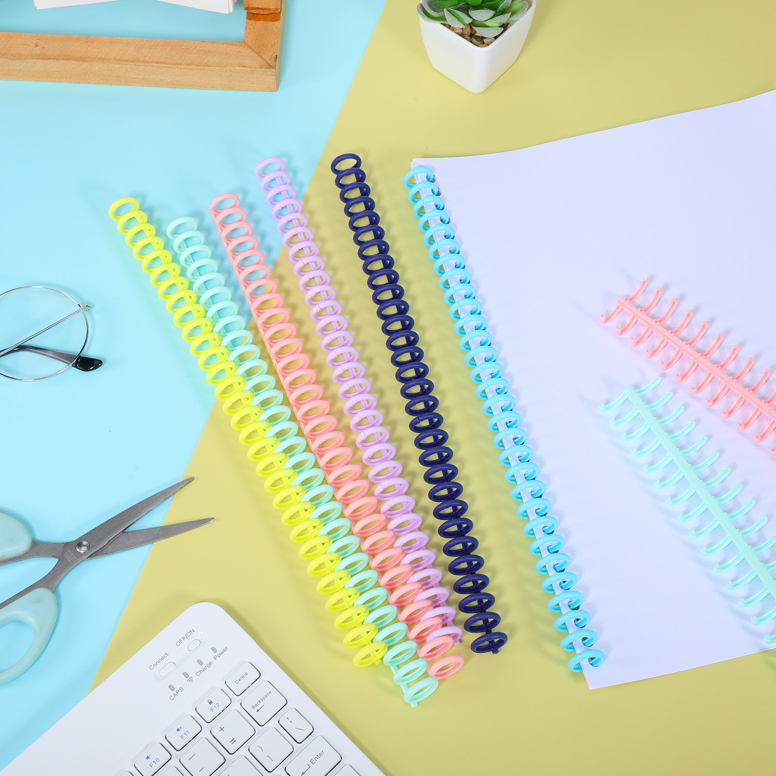 12Pcs Stylish Color Plastic Bi - Binding Comb Plastic ulasan dan harga